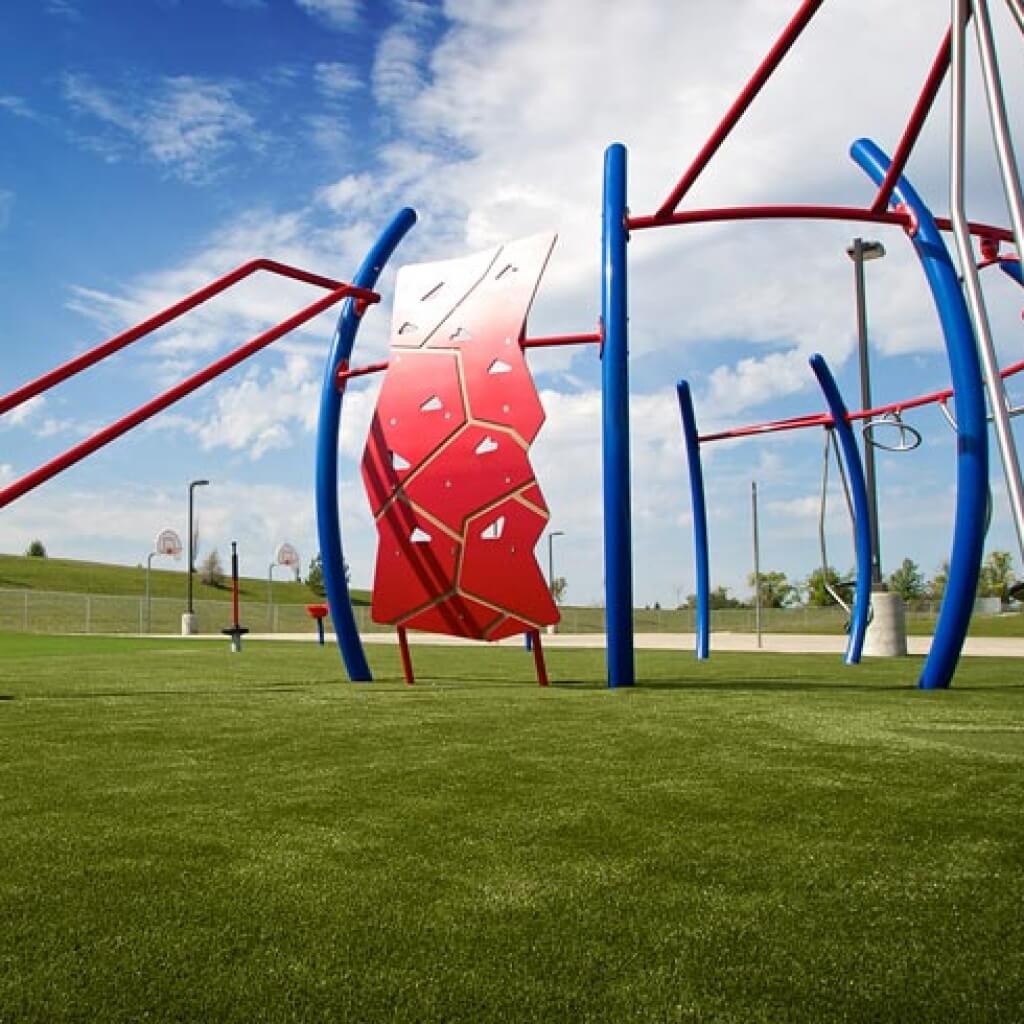 Artificial playground grass installed by SYNLawn