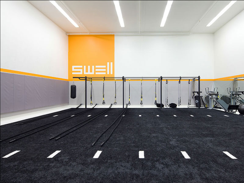 Athletic indoor training turf installed by SYNLawn