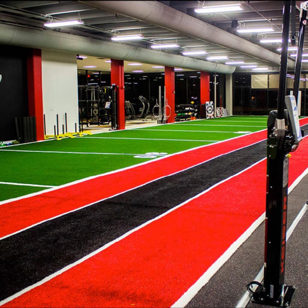 Indoor artificial grass athletic facility from SYNLawn