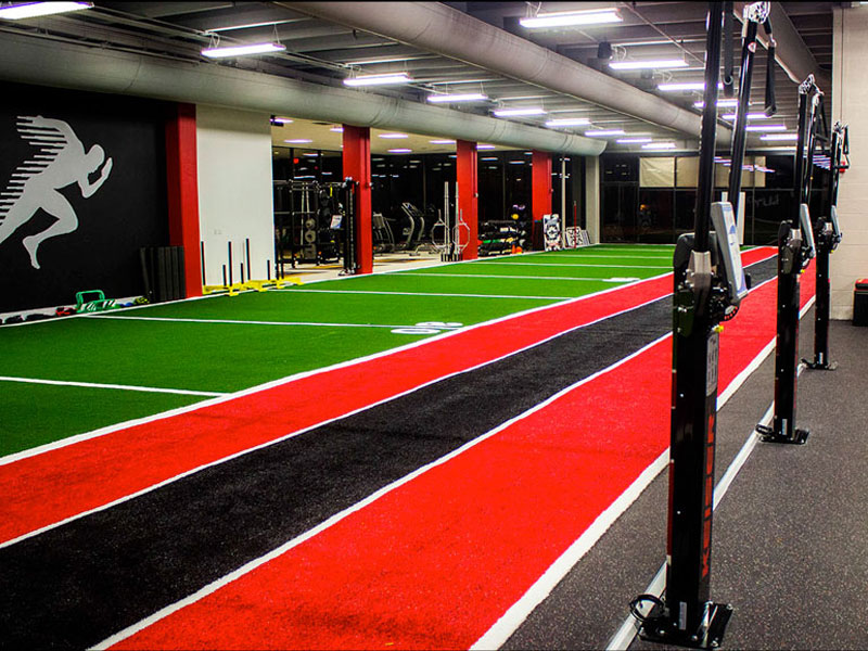 Indoor artificial grass athletic facility from SYNLawn