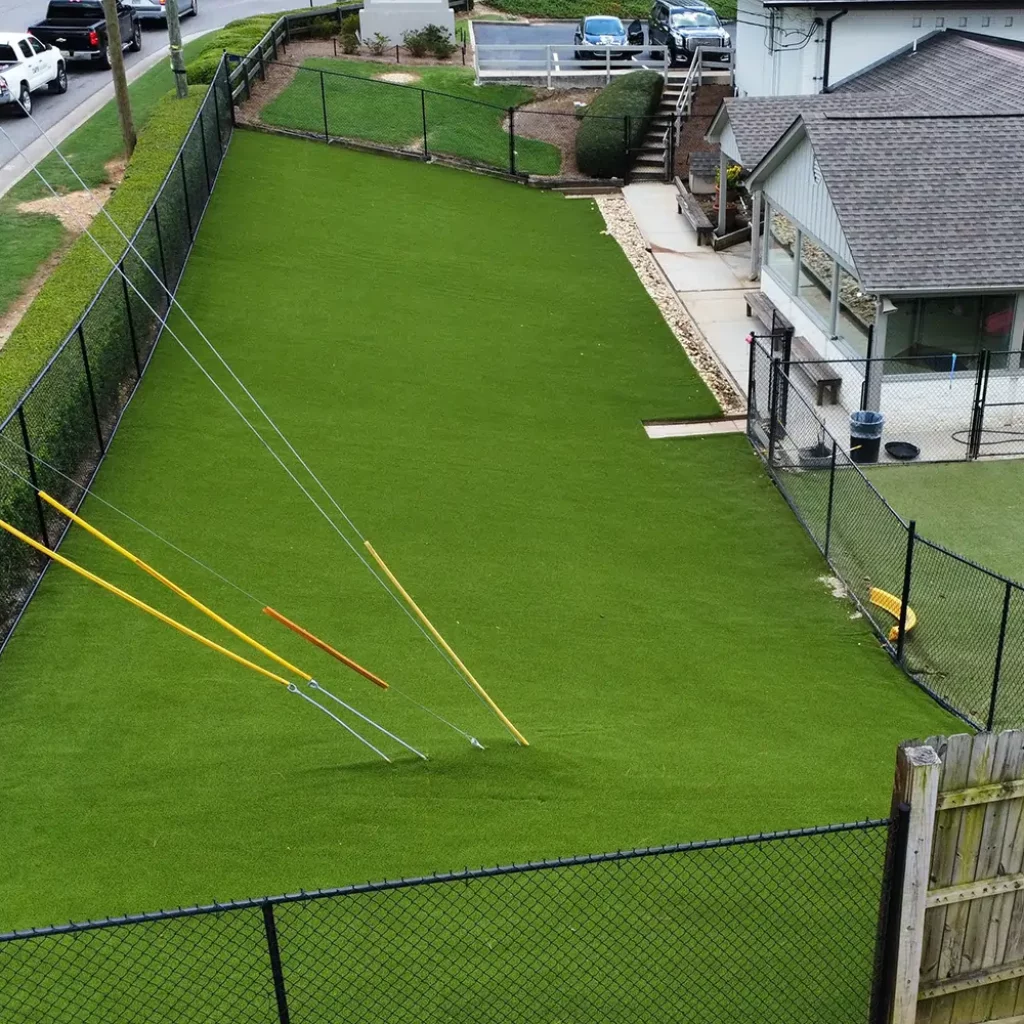 commercial artificial grass lawn installed by SYNLawn