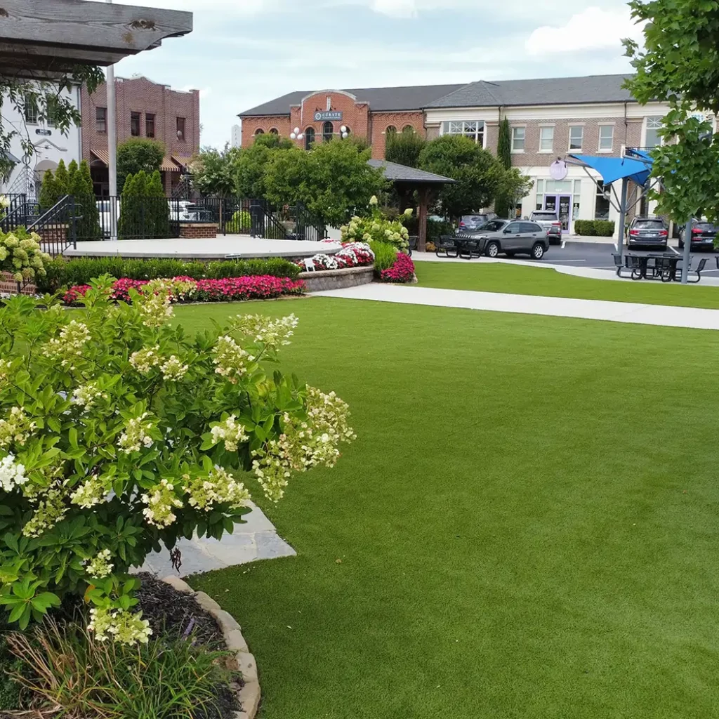 Commercial artificial grass installation from SYNLawn