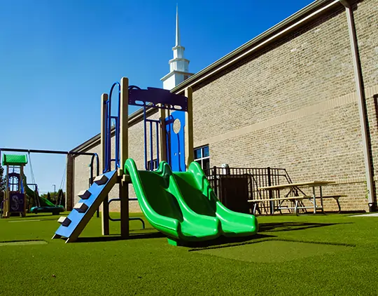 Artificial grass church playground from SYNLawn